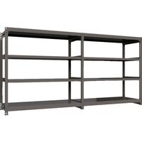 ICHIMAI 重量ボルトレスラック 段荷重1000Kg H1800×W1800×D750 天地4段 単体グレー TH1000-667T4（直送品）