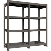 ICHIMAI 重量ボルトレスラック 段荷重1000Kg H1800×W900×D600 天地4段 単体グレー TH1000-636T4（直送品）