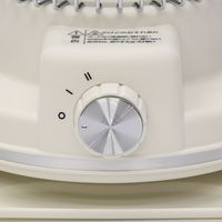 ヒロ・コーポレーション レトロ調電気ストーブ HDLー4249 ホワイト 1台（直送品）