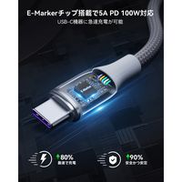VOLTME ナイロン 充電ケーブル USB-C&USB-C 100W 1m C2169 1点