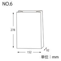 シモジマ マチあり紙袋 角底無地袋 No.6 未晒無地 Eタイプ 4547432457249 1袋(100枚)