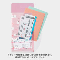 デザインフィル 3ポケットクリアホルダー A5スリム フラップ付き シマエナガ柄 35462006 1個