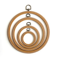 日本紐釦貿易 木製風プチフレーム 丸ミニ 外径φ75mm ブラウン JP1 JSP1 1個