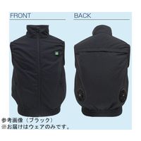 ブレイン 7.4V/高密度 胸スイッチ式 空調ベスト フルハーネス対応 服地のみ ブラック MーL MESH-BR-S578-1 1着（直送品）