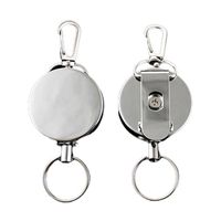 Trimate カラビナ・クリップ付き伸縮ストラップ ワイヤータイプ TR-STP007 1個 67-4920-92（直送品）