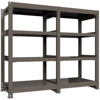 ICHIMAI 重量ボルトレスラック 段荷重1000Kg H1500×W900×D600 天地4段 単体グレー TH1000-536T4（直送品）