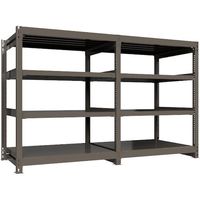 ICHIMAI 重量ボルトレスラック 段荷重1000Kg H1500×W1200×D900 天地4段 単体グレー TH1000-549T4（直送品）