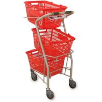 大和産業 カゴ3個載せカート YT99ーC100 1台 537-8601（直送品）