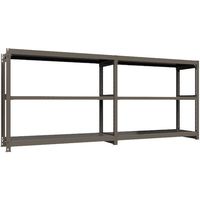 ICHIMAI 重量ボルトレスラック 段荷重1000Kg H1500×W1800×D600 天地3段 単体グレー TH1000-566T3（直送品）