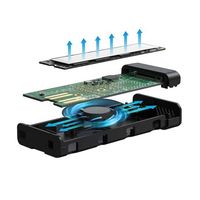 アイネックス USB3.2Gen2対応 M.2 NVMe・SATA SSDケース HDE-18 1個 67-9282-55（直送品）