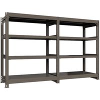 ICHIMAI 重量ボルトレスラック 段荷重1000Kg H1500×W1200×D600 天地4段 単体グレー TH1000-546T4（直送品）