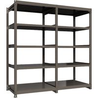 ICHIMAI 重量ボルトレスラック 段荷重1000Kg H2400×W1200×D900 天地5段 単体グレー TH1000-849T5（直送品）