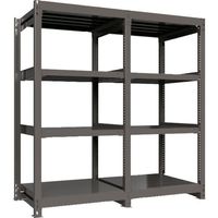 ICHIMAI 重量ボルトレスラック 段荷重1000Kg H1800×W900×D750 天地4段 単体グレー TH1000-637T4（直送品）