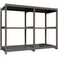 ICHIMAI 重量ボルトレスラック 段荷重1000Kg H1800×W1200×D900 天地3段 単体グレー TH1000-649T3（直送品）