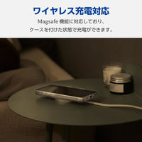 iPhone16 ケース ハイブリッド 衝撃吸収 スタンド機能付 グレー PM-A24AMAGSTGY エレコム 1個（直送品）