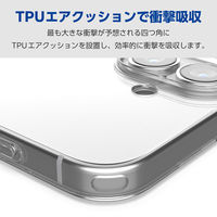 iPhone16 ケース ソフト リサイクル材 衝撃吸収 ストラップホール付 クリア PM-A24AREUCTCR エレコム 1個（直送品）