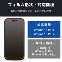 iPhone16 Plus フィルム アンチグレア 抗菌 ハードコート PM-A24BFLF エレコム 1個（直送品）