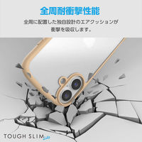 iPhone16 Plus ケース ハイブリッド 衝撃吸収 軽量 薄型 カフェオレ PM-A24BTSLFCBE エレコム 1個（直送品）