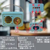 ケイブライト レトロFM・Bluetoothスピーカー FT-BT20-BL 1台