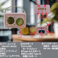 ケイブライト レトロFM・Bluetoothスピーカー FT-BT20-PK 1台