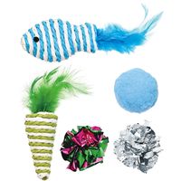 極遊び塾！ゆらふわバラエティーパック 5個入 1個 マルカン 猫用 おもちゃ