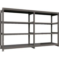 ICHIMAI 重量ボルトレスラック 段荷重1000Kg H1800×W1500×D600 天地4段 単体グレー TH1000-656T4（直送品）
