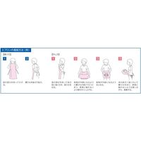 日昭産業 不織布エプロン ホワイト 1セット(1枚×100袋入) 51602 1セット(100枚) 67-6647-05（直送品）