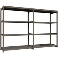 ICHIMAI 重量ボルトレスラック 段荷重1000Kg H2400×W1800×D750 天地4段 単体グレー TH1000-867T4（直送品）