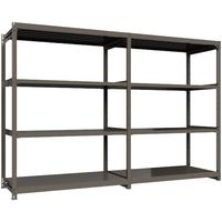ICHIMAI 重量ボルトレスラック 段荷重1000Kg H2400×W1800×D900 天地4段 単体グレー TH1000-869T4（直送品）