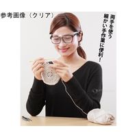 池田レンズ工業 双眼メガネルーペ メガネタイプ 1.6倍 2倍 レンズ2枚セット ワインレッド HF-60DEW 1個 65-3863-62（直送品）