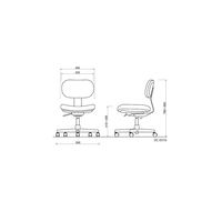 ノーリツイス 導電チェア 背付き 導電 ウレタン巻双輪キャスター(EH型)ホワイト DC-EH16W 1個 1-8180-21（直送品）