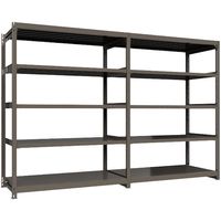 ICHIMAI 重量ボルトレスラック 段荷重1000Kg H2400×W1800×D900 天地5段 単体グレー TH1000-869T5（直送品）