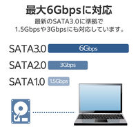 SATAケーブル 3.0準拠 45cm 3本入り レッド ECST6-045 エレコム 1個