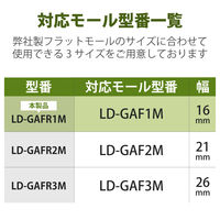 配線カバー モール 接続ユニット 入ズミ 壁用 フラットモール ベージュ LD-GAFR1M エレコム 1個