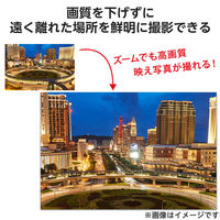 スマホ 望遠レンズ 2倍 クリップ式 レンズ 高画質 ブラック P-SLZ2XBK エレコム 1個（直送品）