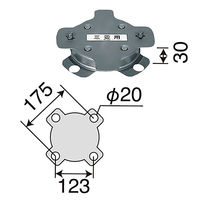 パーマンコーポレーション ホイルセンターキャップ 三菱ふそう 大型トラック リア 22.5インチ 1284710000 1個（直送品）