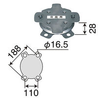 パーマンコーポレーション ホイルセンターキャップ UD 大型トラック リア 22.5インチ 1284910000 1個（直送品）