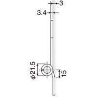 パーマンコーポレーション ヒンジ ステンレス サイド用 フラットタイプ ミラー仕上 1383200000 1個（直送品）