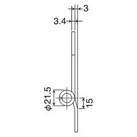 パーマンコーポレーション ヒンジ スチール フラットタイプ サイド用 1383220000 1個（直送品）