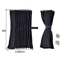 パーマンコーポレーション 仮眠カーテン アコーディオン 2枚組 巾2400mm 1432120000 1個（直送品）
