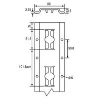 パーマンコーポレーション Eトラック レール タテ型 スチール 塗装 6431520000 1個（直送品）
