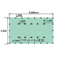 パーマンコーポレーション トラック平シート 高級品 1級綿10号 巾3.5×長さ5m 7620210000 1個（直送品）