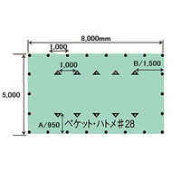 パーマンコーポレーション トラック平シート 高級品 合繊 巾5×長さ8m 7620371000 1個（直送品）