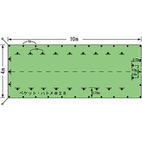 パーマンコーポレーション 平シート 前絞りタイプ 合繊 巾4×長さ10m 7620470000 1個（直送品）