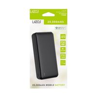 リーダーメディアテクノ PD対応 20000mAh モバイルバッテリー ブラック L-20M-B2 1個 66-0023-02（直送品）