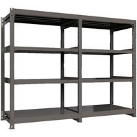 ICHIMAI 重量ボルトレスラック 段荷重1000Kg H1800×W1200×D750 天地4段 単体グレー TH1000-647T4（直送品）