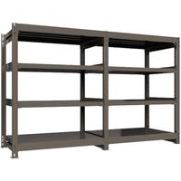 ICHIMAI 重量ボルトレスラック 段荷重1000Kg H1500×W1200×D750 天地4段 単体グレー TH1000-547T4（直送品）