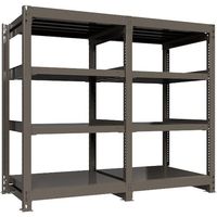 ICHIMAI 重量ボルトレスラック 段荷重1000Kg H1500×W900×D750 天地4段 単体グレー TH1000-537T4（直送品）