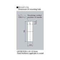 ホシモト 防水平面平スイングハンドル AB-332-1 1個 62-2985-23（直送品）
