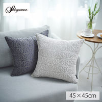 川島織物セルコン バスティーユ クッションカバー 450×450mm グレー LL1407_08GR 1枚（直送品）